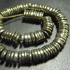 Gorgeous High Quality - So Gorgeous - GOLD PYRITE - Smooth Tyre wheel Shape Beads 15 inches Long strand size - 6 - 7 mm approx